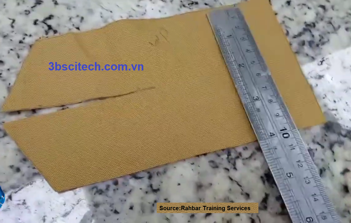 Kích thước mẫu vải thử xé ISO 13937-3